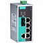 6-портовый неуправляемый коммутатор: 4 PoE+х10/100 BaseT(X) Ethernet, 1 порт 10/100BaseT(X), 1 порт 100BaseFX, 0...+60С MOXA. Вид 1.