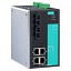 6-портовый управляемый коммутатор: 4 PoE+х10/100 BaseT(X), 2х100BaseFX, -40...+75С MOXA. Вид 1.