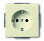 20 EUCBLI-82 Розетка SCHUKO 16А 250В, с LED подсветкой, future/solo, слоновая кость ABB. Вид 1.