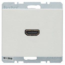 Розетка HDMI 90° (полярная белизна) Arsys Berker. Вид 1