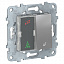 Дисплей гостиничного номера и звонок (алюминий) Unica New Schneider Electric. Вид 1.