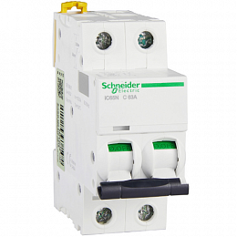 iC65N 2P 63А Автоматический выключатель 2-полюсный, 63А, 6кА (хар-ка C) Schneider Electric. Вид 1