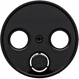 Накладка для антенной розетки 2 и 3 отверстия (черный, глянцевый) R.1 Berker. Вид 1