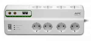 Cетевой фильтр, 8 розеток, кабель 3м, белый Schneider Electric. Вид 1