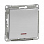 Выключатель 1-клавишный, с подсв. 10АХ, механизм (матовый хром) Wessen 59 Systeme Electric. Вид 1.