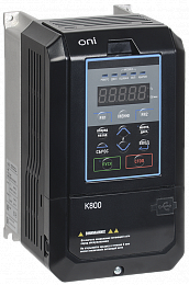 Преобразователь частоты K800 380В, 3 фазы 0,75-1,5 kW 3,4-4,1А серии ONI. Вид 1