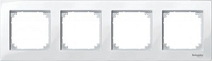 Рамка 4-постовая, sm (белый) Merten M-Plan Schneider Electric. Вид 1