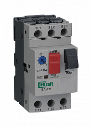 ВА431-1A-1.6A Автомат с регулируемой тепловой защитой 1,0-1,6A 100кА DEKraft. Вид 1