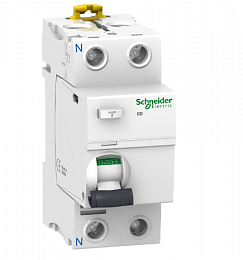 iID 2Р 25A 30mA AC Блок утечки тока 2-полюсный, 25A, 30mA, тип АC (УЗО) Schneider Electric. Вид 1