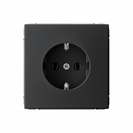 Розетка с заземл., 16А, механизм, зажим. клем. (карбон) ARTGALLERY Systeme Electric. Вид 1