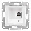 Розетка телефонная 1хRJ11 (белая) Sedna Schneider Electric. Вид 1.