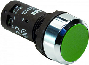 CP1-30G-11 Кнопка зеленая без фиксации 1НО+1HЗ ABB. Вид 1