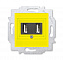 5014H-A00040 64W USB зарядка двойная, Levit, жёлтый ABB. Вид 1.