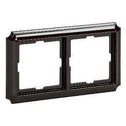 Рамка 2 поста, sd (коричневый) Merten Antique Schneider Electric. Вид 1