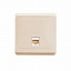 Розетка компьютерная RJ45, кат.5е, С/У (кремовый) Этюд Systeme Electric. Вид 1.