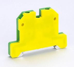 ЗН101-4-35A-PEN Клеммник наборный 35A 1-4 мм² (жёлто-зелёный) DEKraft. Вид 1