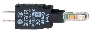 Держатель лампы 6-24В AC/DC белый фастон (жёлтый) Schneider Electric. Вид 1