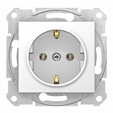 Розетка 2Р+Е,без шторок (белый) Sedna Schneider Electric