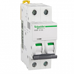 iC65N 2P 10А Автоматический выключатель 2-полюсный, 10А, 6кА (хар-ка B) Schneider Electric. Вид 1