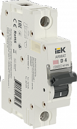 M10N Автоматический выключатель 1-полюсный, 4А, 10kA (хар-ка D) ИЭК. Вид 1