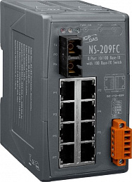 Индустриальный коммутатор: 8х10/100 Base-T Ethernet и 1 портом Multi-mode 100 Base-FX ICP DAS. Вид 1