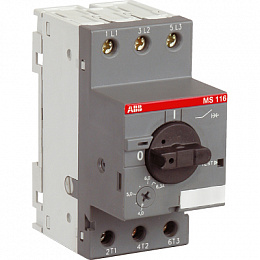 MS116-0.4 Автомат с регулируемой тепловой защитой (0.25-0.4А) 50kА ABB. Вид 1