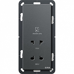 Розетка (антрацит) System 55 Gira. Вид 1