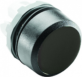 MP1-10B Кнопка чёрная без подсветки без фиксации (только корпус) ABB. Вид 1
