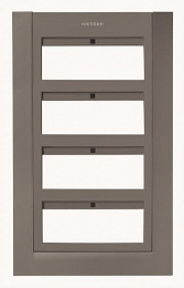 T1274 AN Панель лицевая для бокса поста централизации открытого/скрытого монтажа на 24 модуля (4 ряда), антрацит ABB. Вид 1