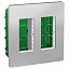 Блок скрытой установки 2х2 алюминий Unica System+ Schneider Electric. Вид 1.