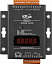 Программируемый сервер устройств: 3 порта RS-232 и 1 порт RS-485, 4xDI и 4xDO, LED-дисплей, металлический корпус ICP DAS. Вид 1.