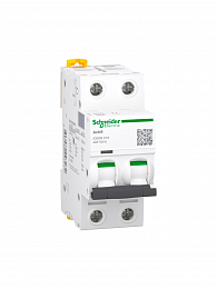 iC60N 2P 16А Автоматический выключатель 2-полюсный, 16А, 6кА (хар-ка C) Schneider Electric. Вид 1