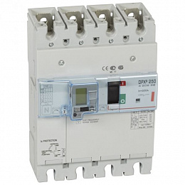 DPX3 250 Автоматический выключатель с диф. защитой 4-полюсный 200А, 36kA Legrand. Вид 1