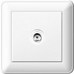 ТВ-Розетка в сборе (коннектор)с/у (белый) Wessen 59 Schneider Electric. Вид 1