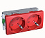 Розетка х2 45 2p+e штор блок крас Schneider Electric. Вид 1.