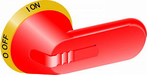 OHY80J6 Ручка "желто-красная" выносная, для переходника 6мм, I-O, для OT160...250, IP65 ABB. Вид 1