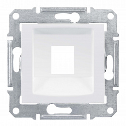 Адаптер для 1 коннектора RJ45, systimax, кат. 5е, кат. 6, utp (белый) Sedna Schneider Electric. Вид 1