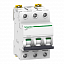 iC60N 3P 10A Автоматический выключатель 3-полюсный, 10А, 6кА (хар-ка D) Schneider Electric. Вид 1.