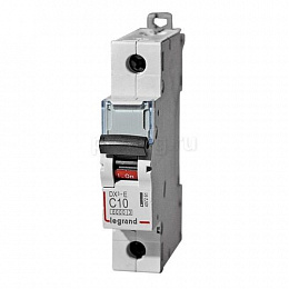 DX3-E Автоматический выключатель 1-полюсный, 10A, 6kA (хар-ка C) Legrand. Вид 1