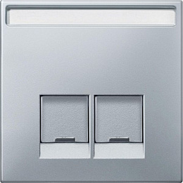Центральная плата для комп. розетки RJ45, sd (алюминий) Merten Schneider Electric. Вид 1