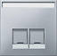 Центральная плата для комп. розетки RJ45, sd (алюминий) Merten Schneider Electric. Вид 1.