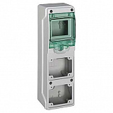 Бокс 4 мод.+ 2 отверстия для розеток 63А настенный IP65 Schneider Electric