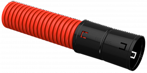 Труба гофр. двустенная ПНД d=75мм красная (50м) ИЭК. Вид 1