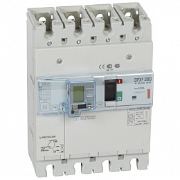 DPX3 250 Автоматический выключатель с диф. защитой 4-полюсный 250А, 36kA Legrand. Вид 1