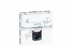 Розетка Mosaic -2М RJ-45 STP кат. 6А  Legrand. Вид 1