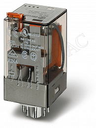 Реле с 2 перекидными контактами (~230B AC) 10A Finder. Вид 1