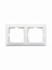 2512-94-507 Рамка 2-постовая с декоративной накладкой (альпийский белый) Basic55 ABB. Вид 2.