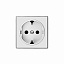 8588 BL Накладка для розетки SCHUKO (альпийский белый) SKY ABB. Вид 1.