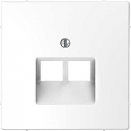 Центральная накладка для розетки 2-ной RJ45 (белый лотос) Merten D-Life Schneider Electric. Вид 1