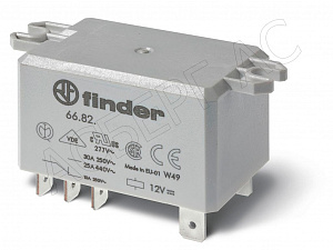 Реле с 2 перекидными контактами (=12B DC ) 30A на плату Finder. Вид 1